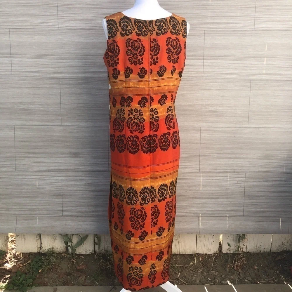 Tropical button dress Size 11/12 Borcellini - Picture 6 of 12